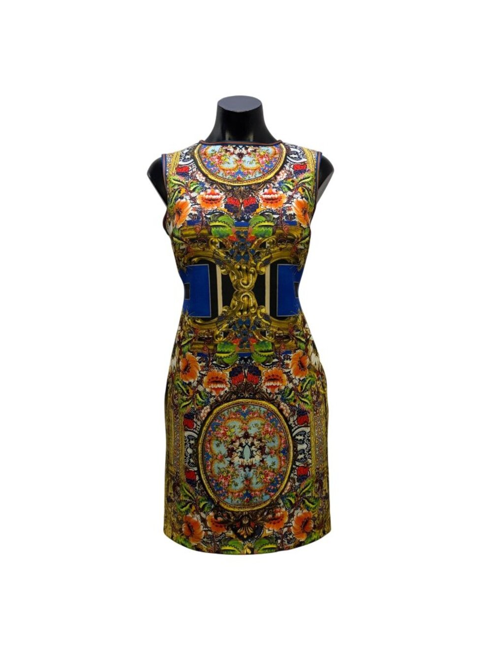 Clover Canyon Multi-Color Printed Dress V-Back Design Size L
